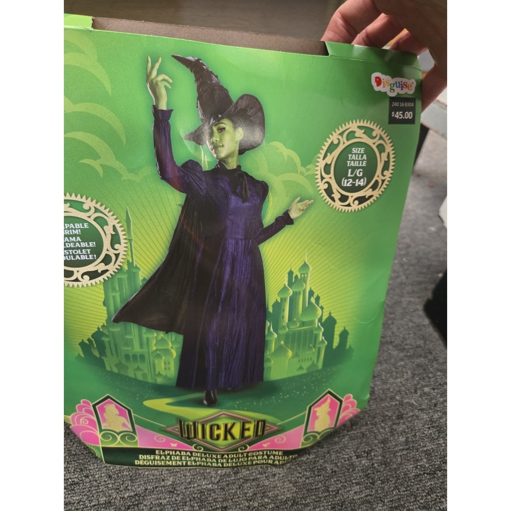 Elphaba Deluxe Wicked Witch Musical Movie Fancy Halloween Adult Costume Sz 12-14